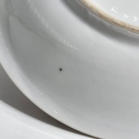 Nippon Hand Painted Vintage Porcelain Bowl Peach Floral Design with Gold Accents - Picture 10 of 12